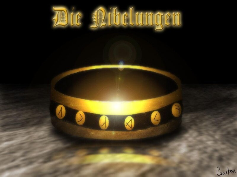 Golden Ring with Runes