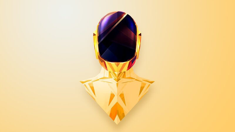 Golden Robot Bust