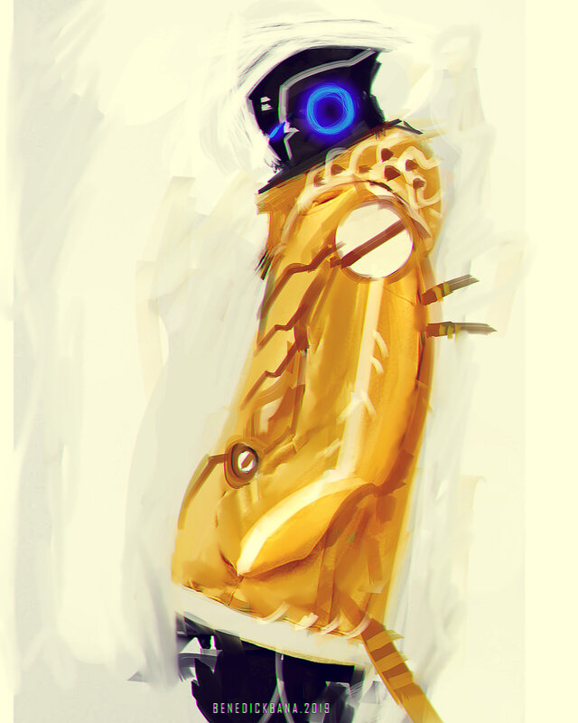 Golden Robot Character — Gold