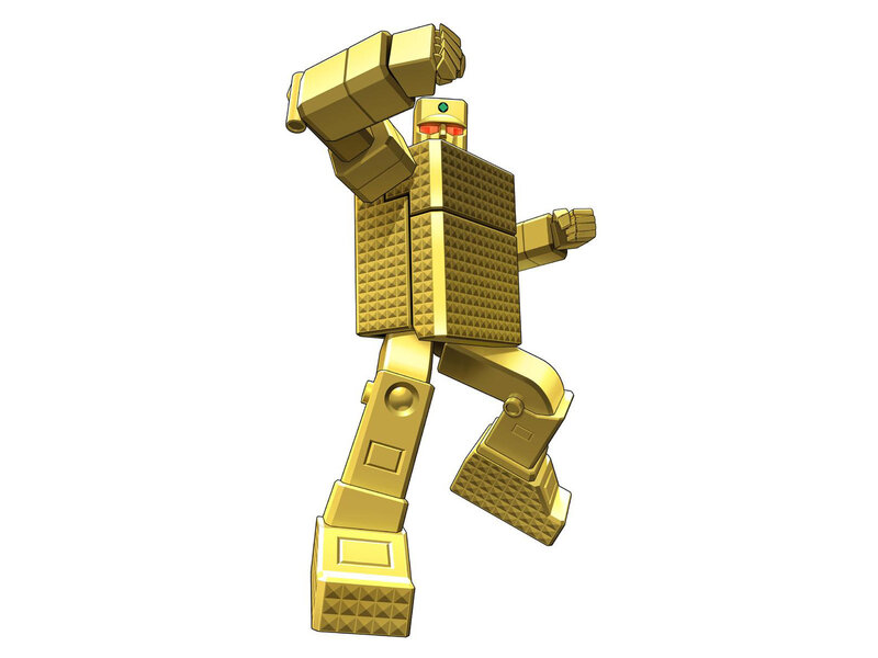 Golden Robot Figure