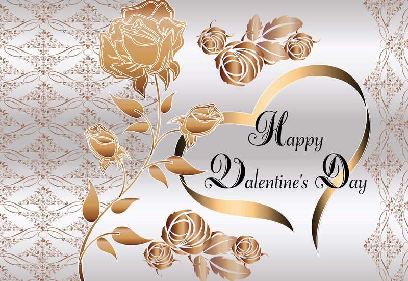 Golden Roses and Heart