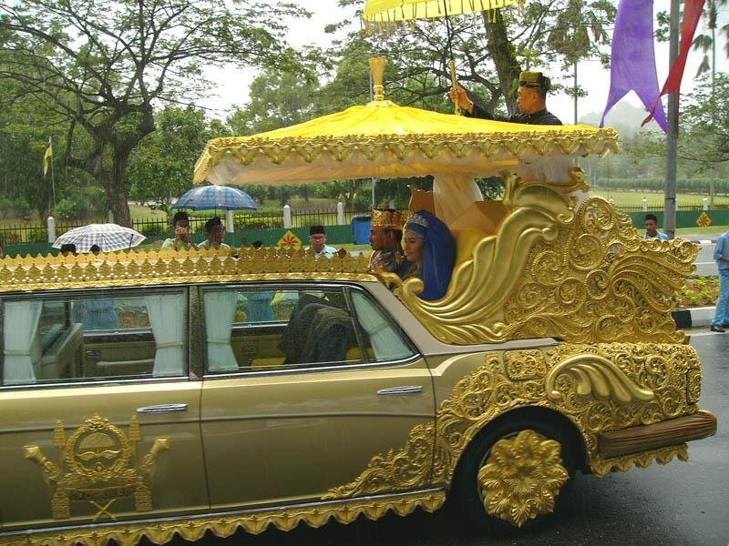 Golden royal procession car