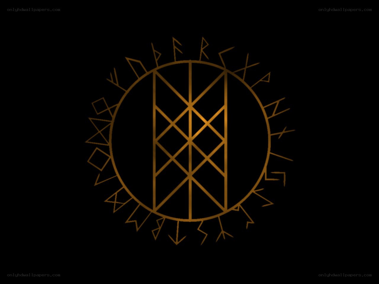 golden runic symbol
