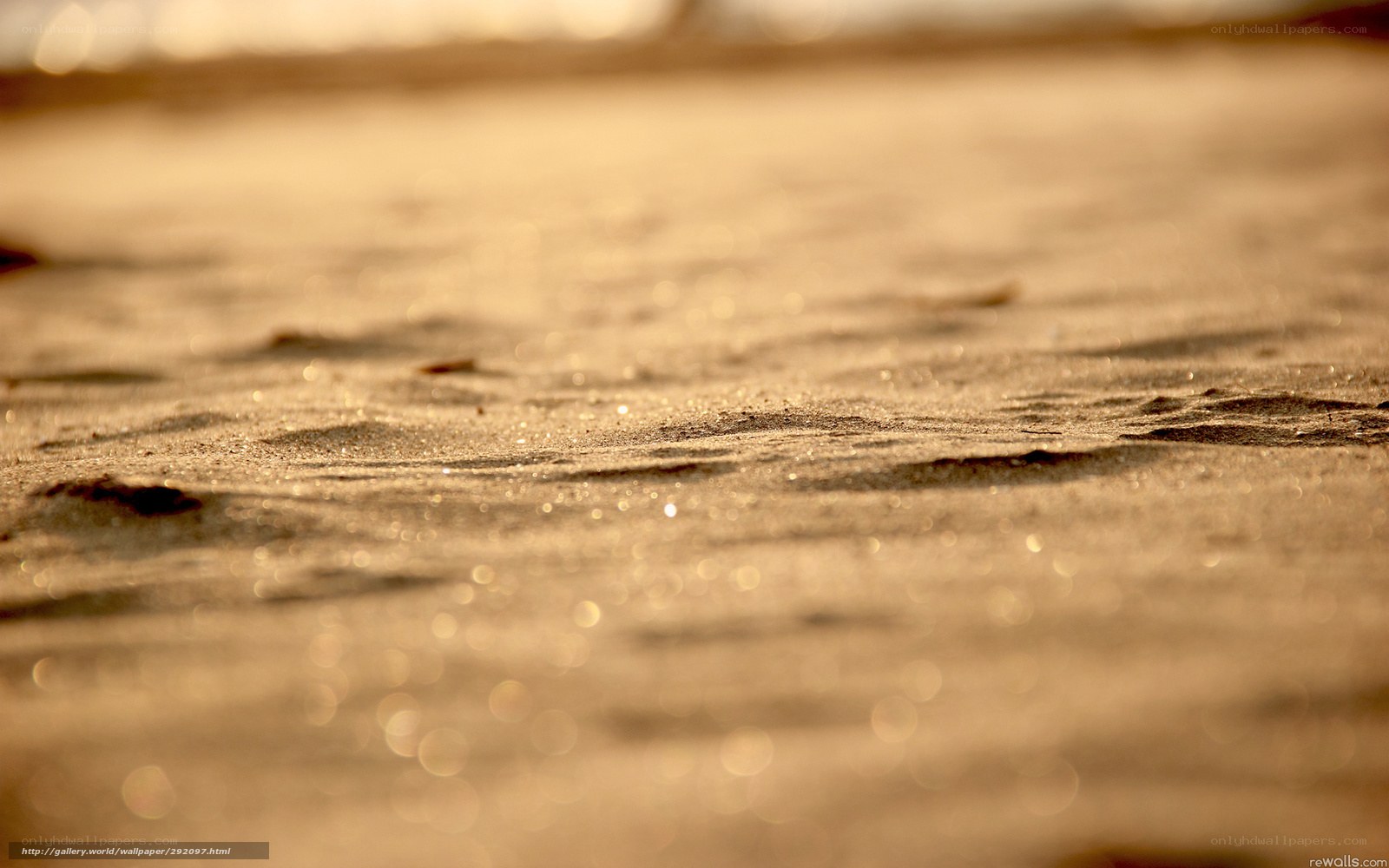 golden sand at sunset