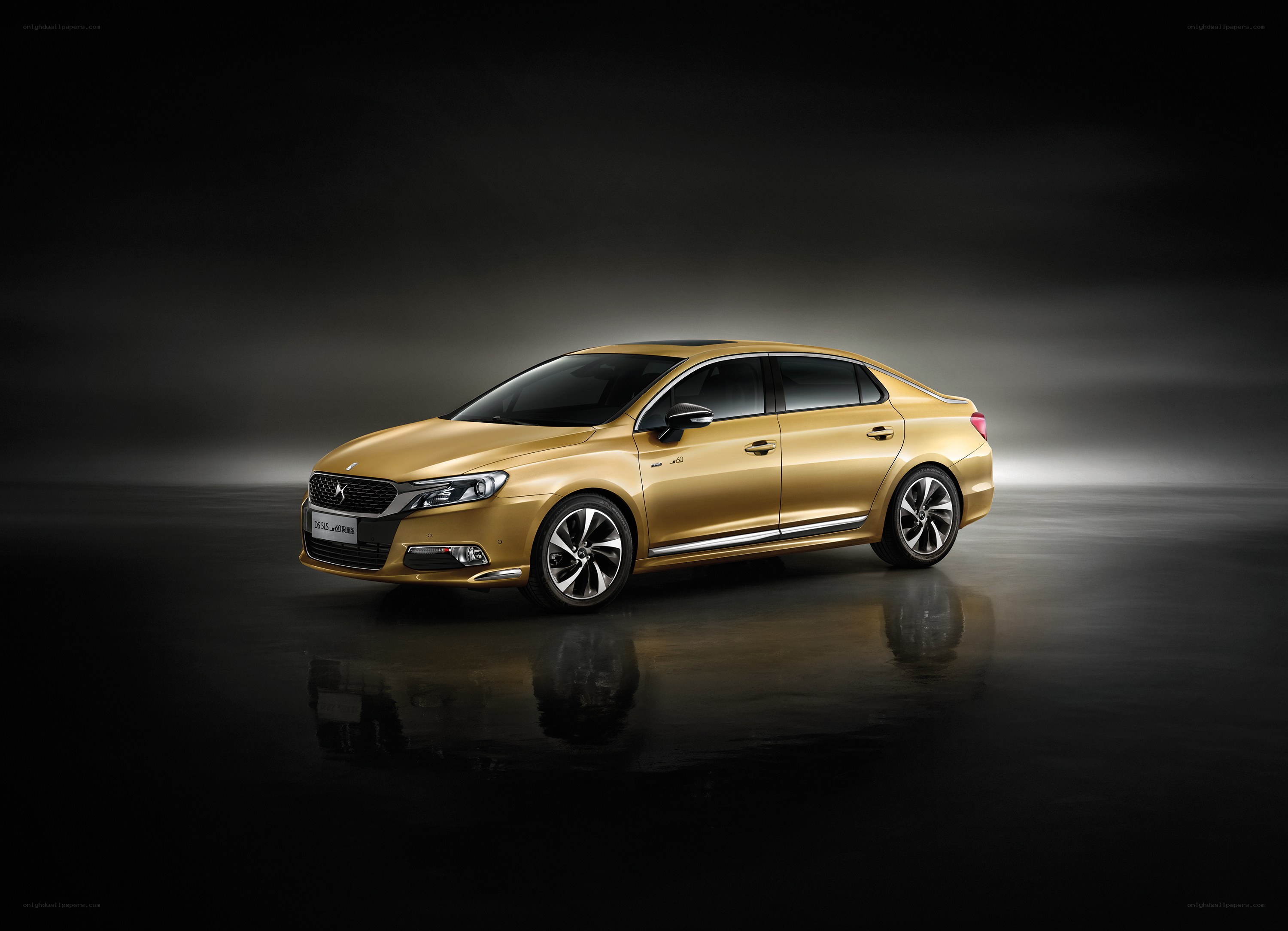 golden sedan car
