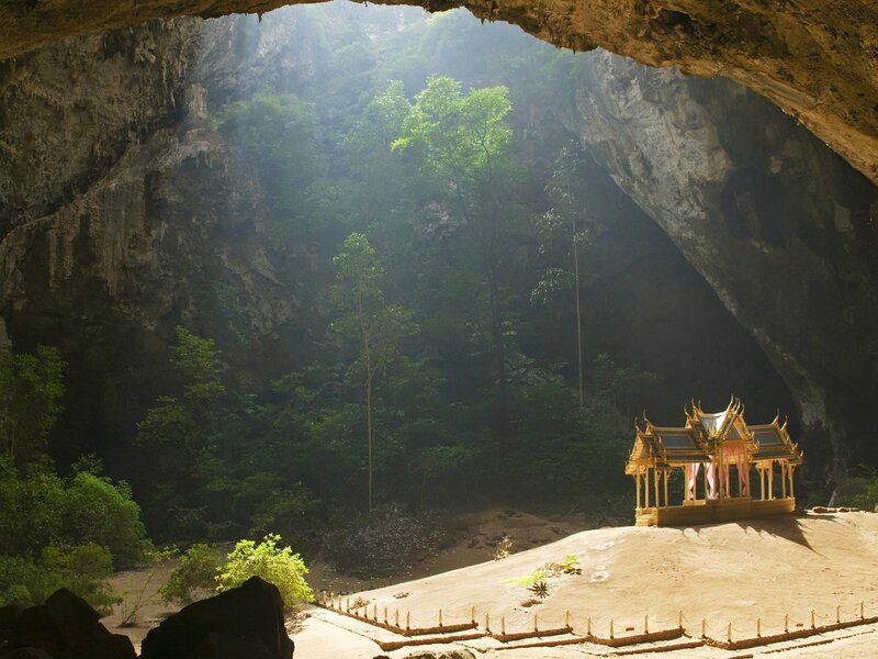 Golden Shrine in Cave — Gold