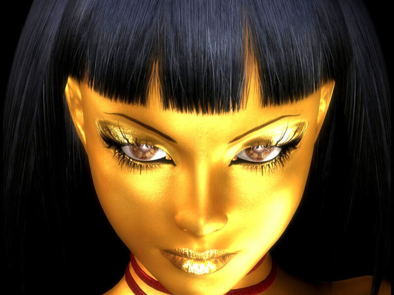 Golden-skinned Woman