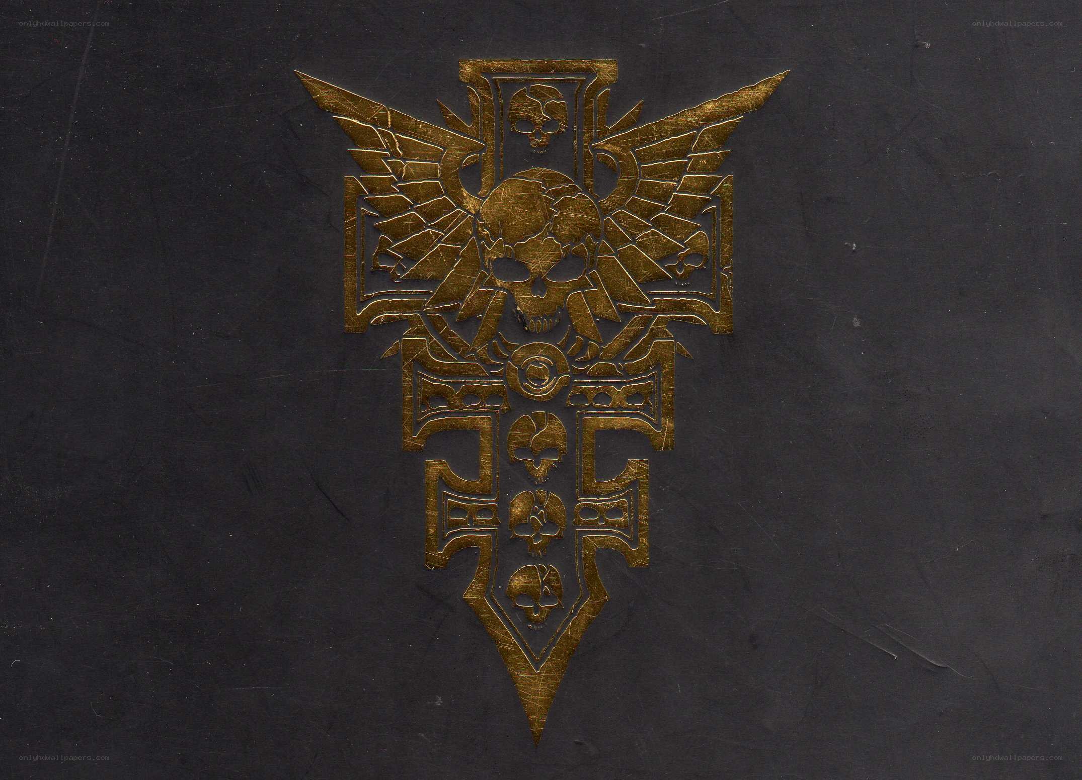 golden skull emblem