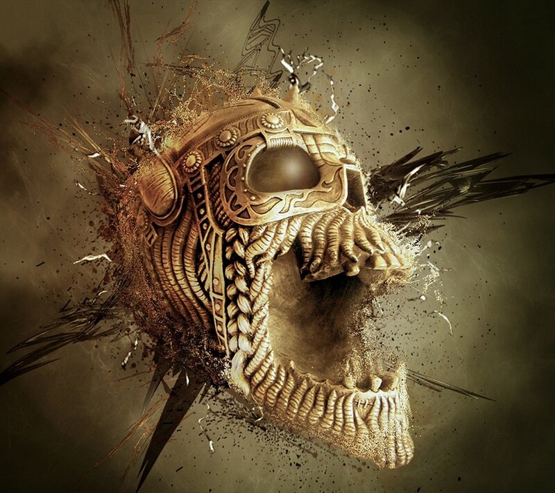 Golden Skull Explosion