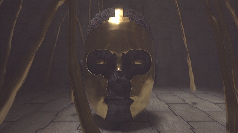Golden Skull Helmet