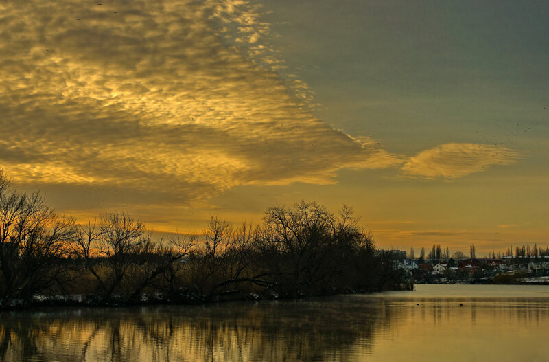 Golden Sky over Lake