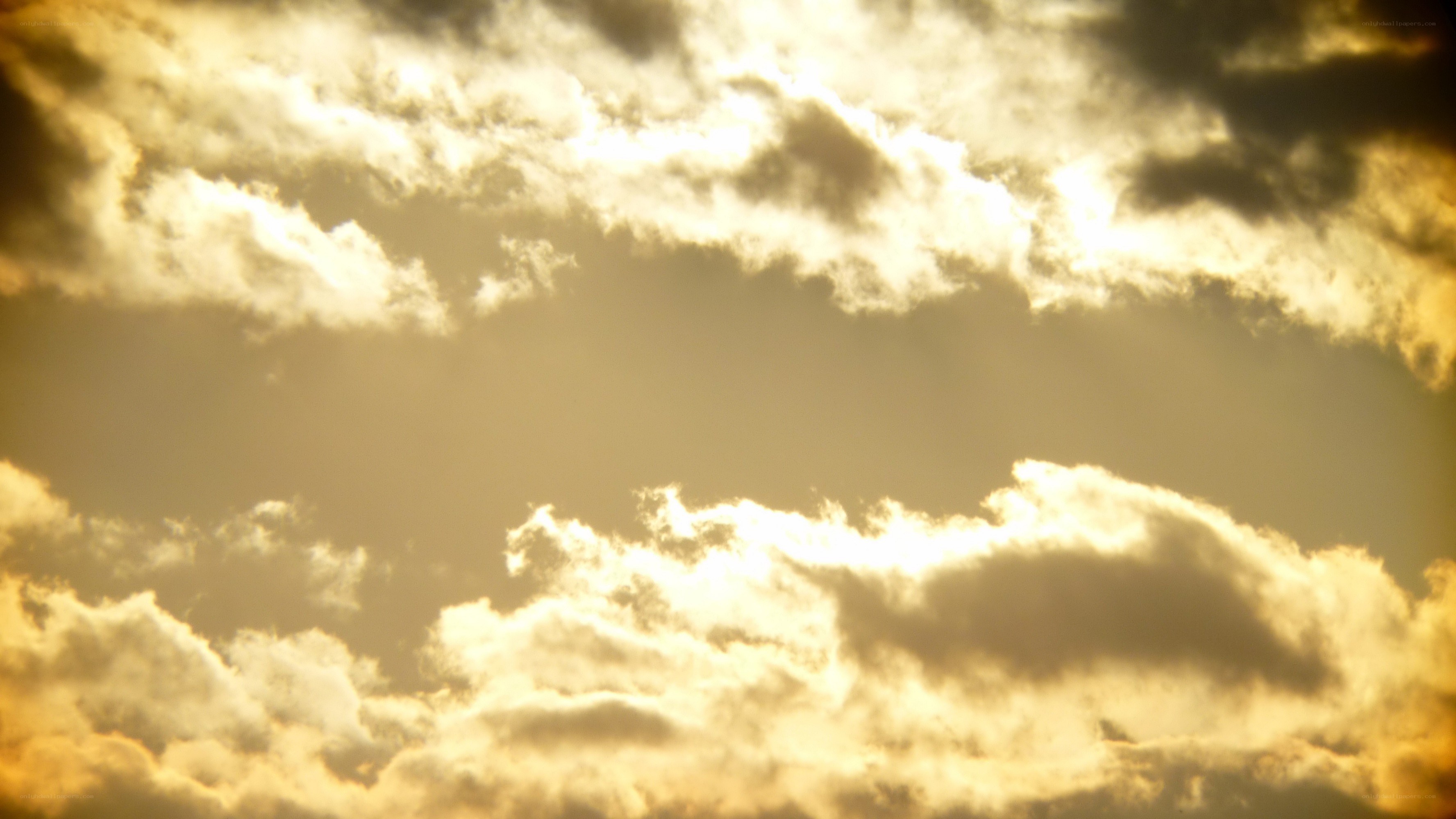golden sky with clouds