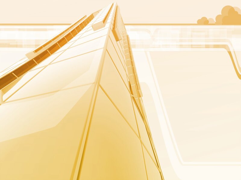 golden skyscraper illustration