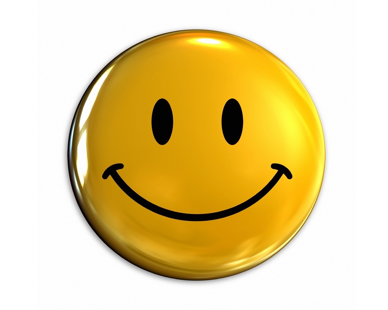 golden smiley face button