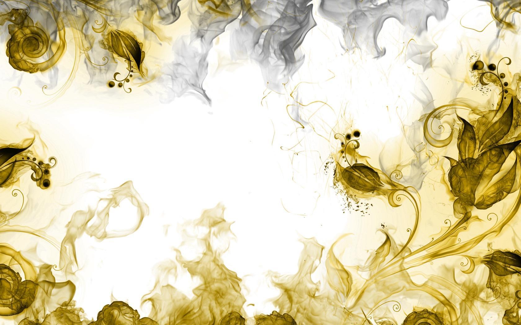 golden smoke floral design