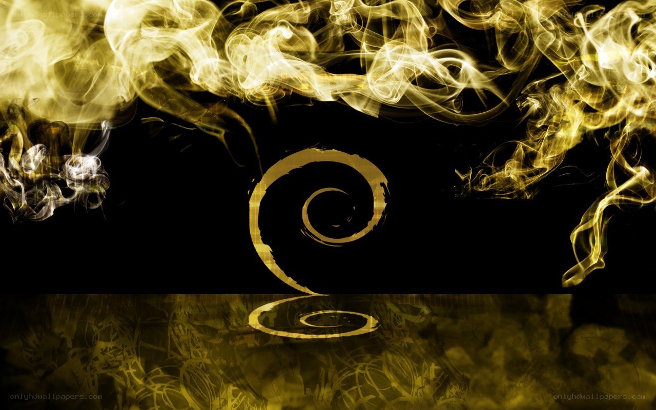 golden smoke swirls
