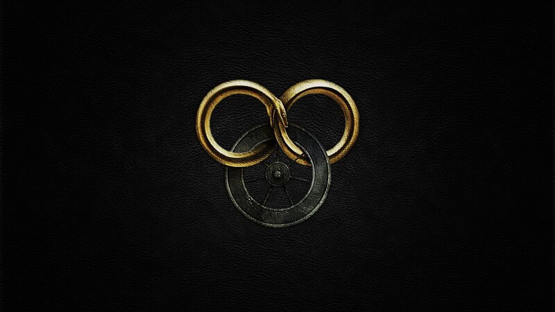 Golden Snake Rings — Black