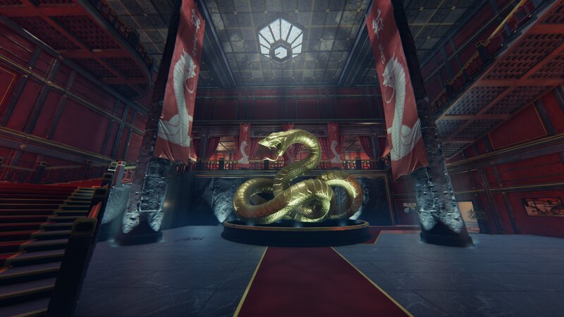 Golden Snake Statue