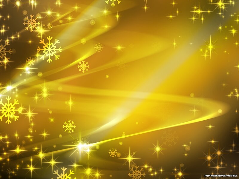 Golden Snowflakes and Stars
