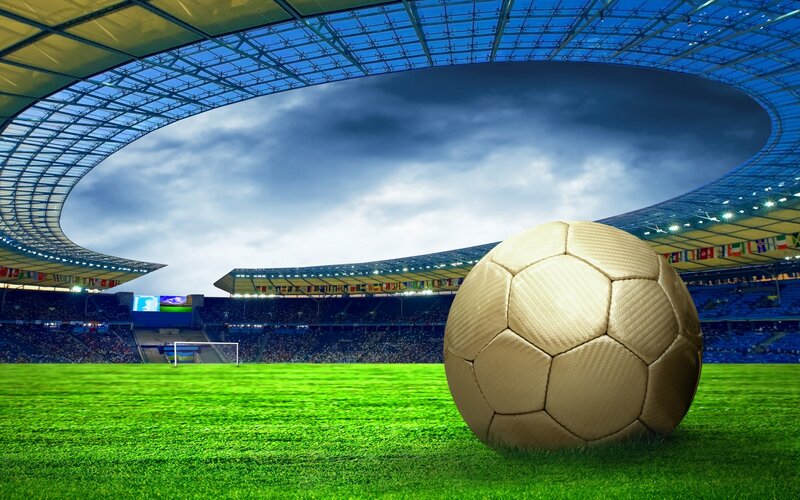 Golden Soccer Ball — Green