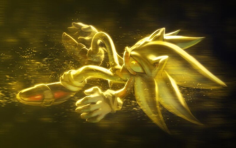 Golden Sonic in motion