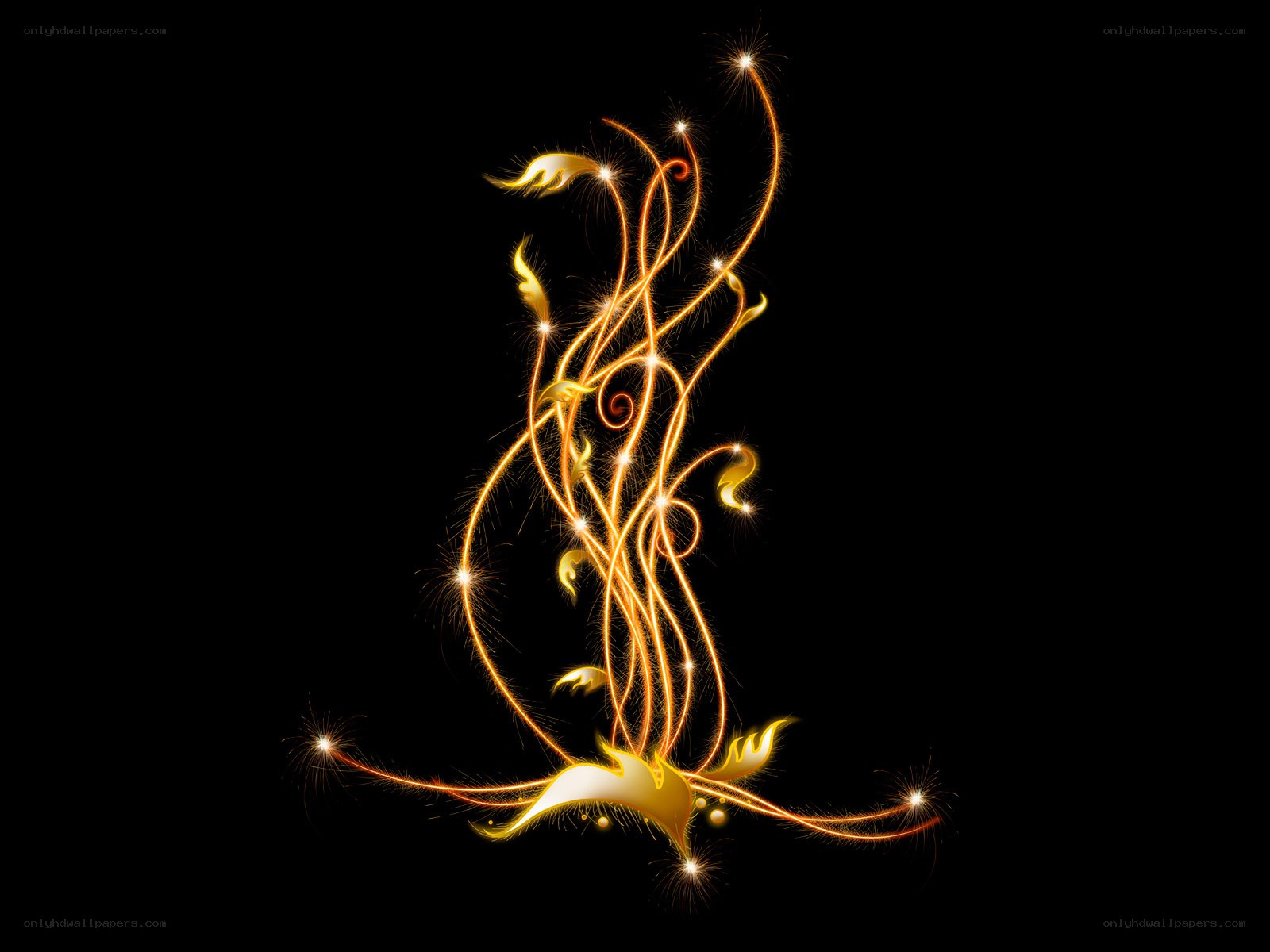 golden sparkler design