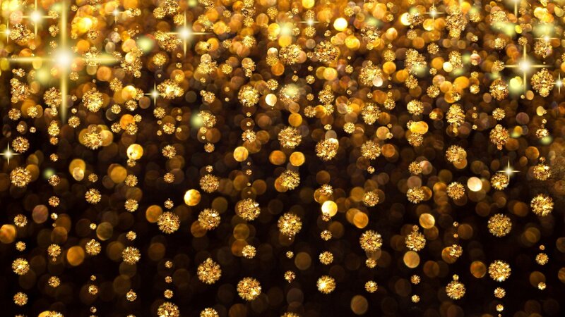 Golden Sparkles and Bokeh — Gold, Celebratory