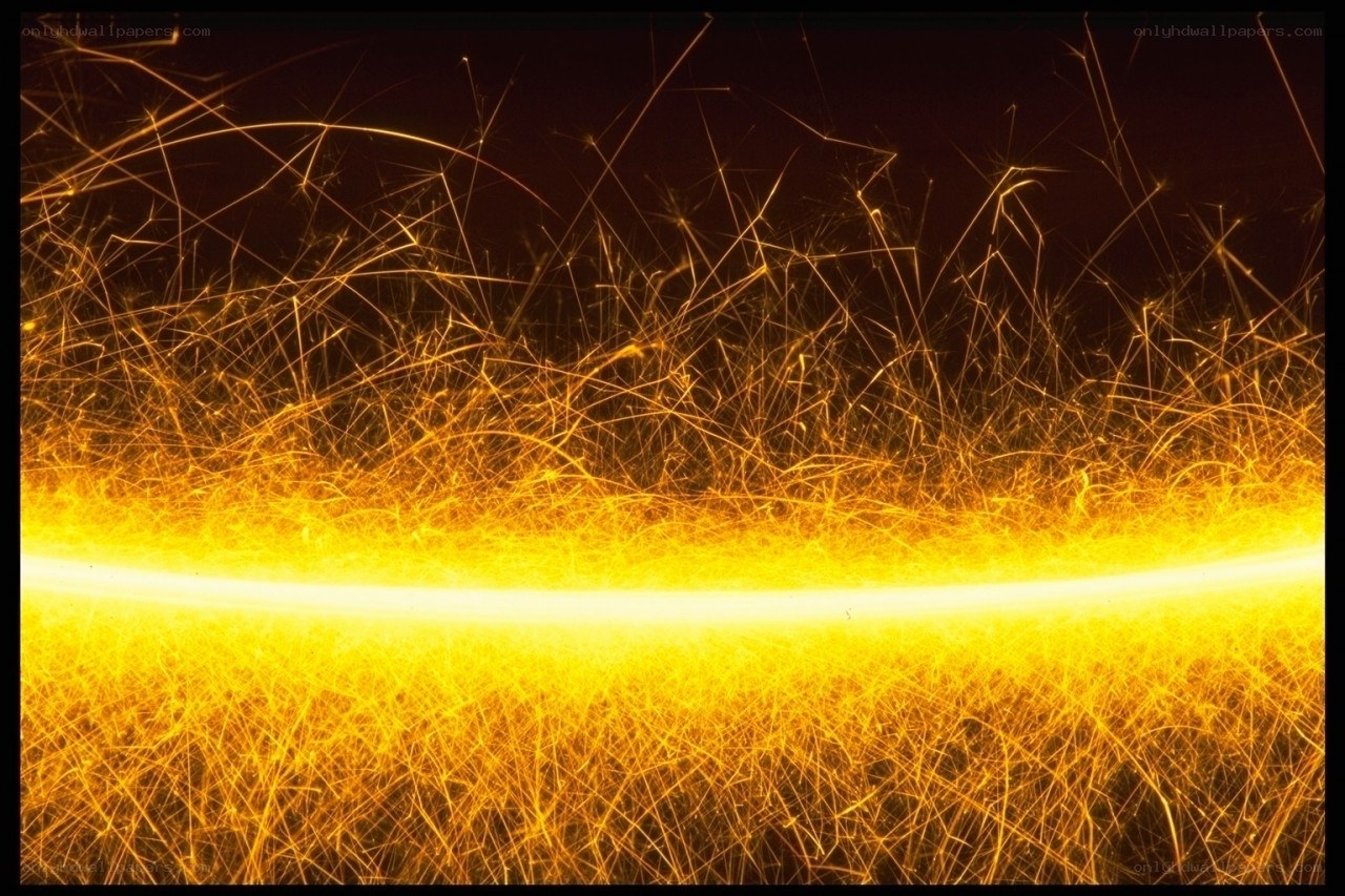 Golden sparks in dark