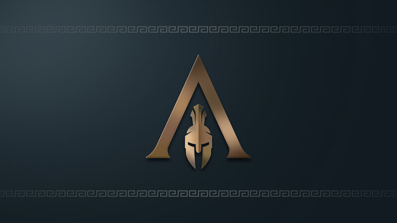 Golden Spartan Helmet Logo