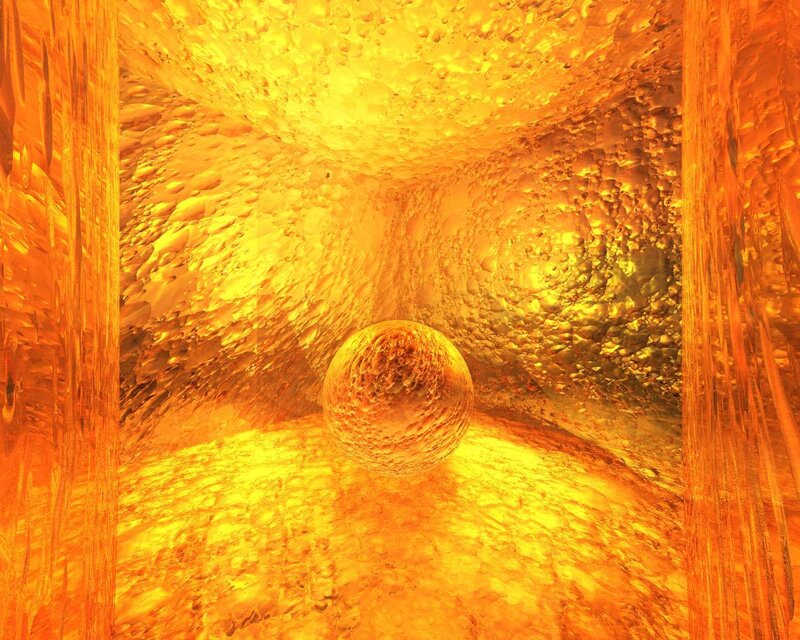 Golden Sphere in Tunnel — Gold
