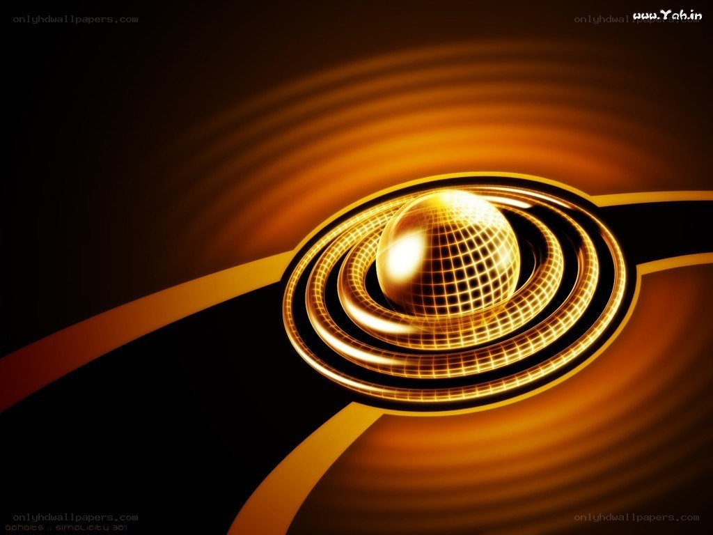 Golden sphere with rings