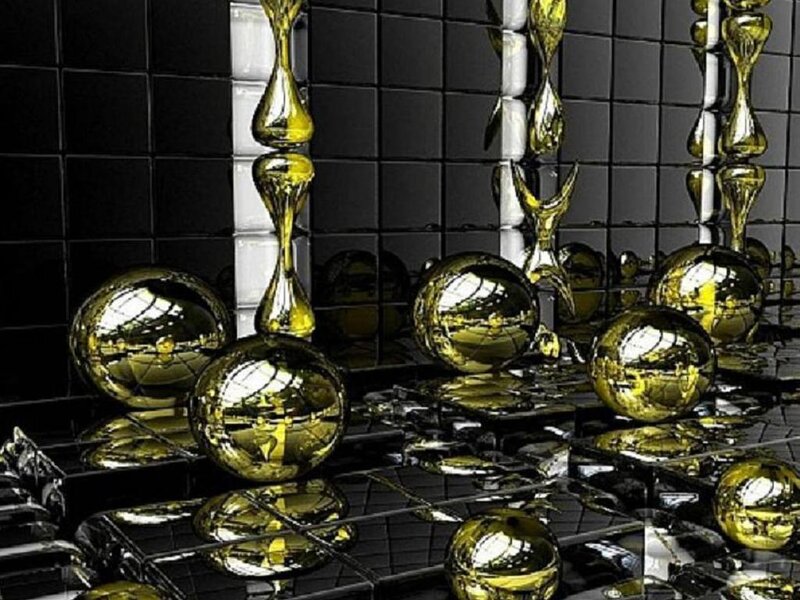 Golden Spheres and Vases