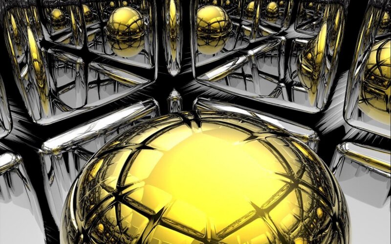 Golden Spheres in Glass