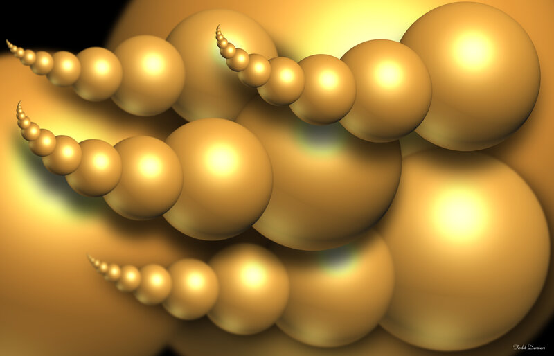 Golden Spheres in Spiral