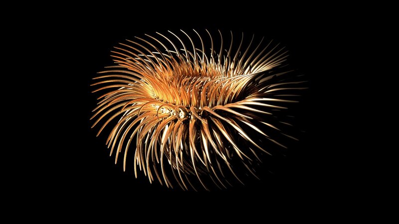 Golden Spiky Sphere
