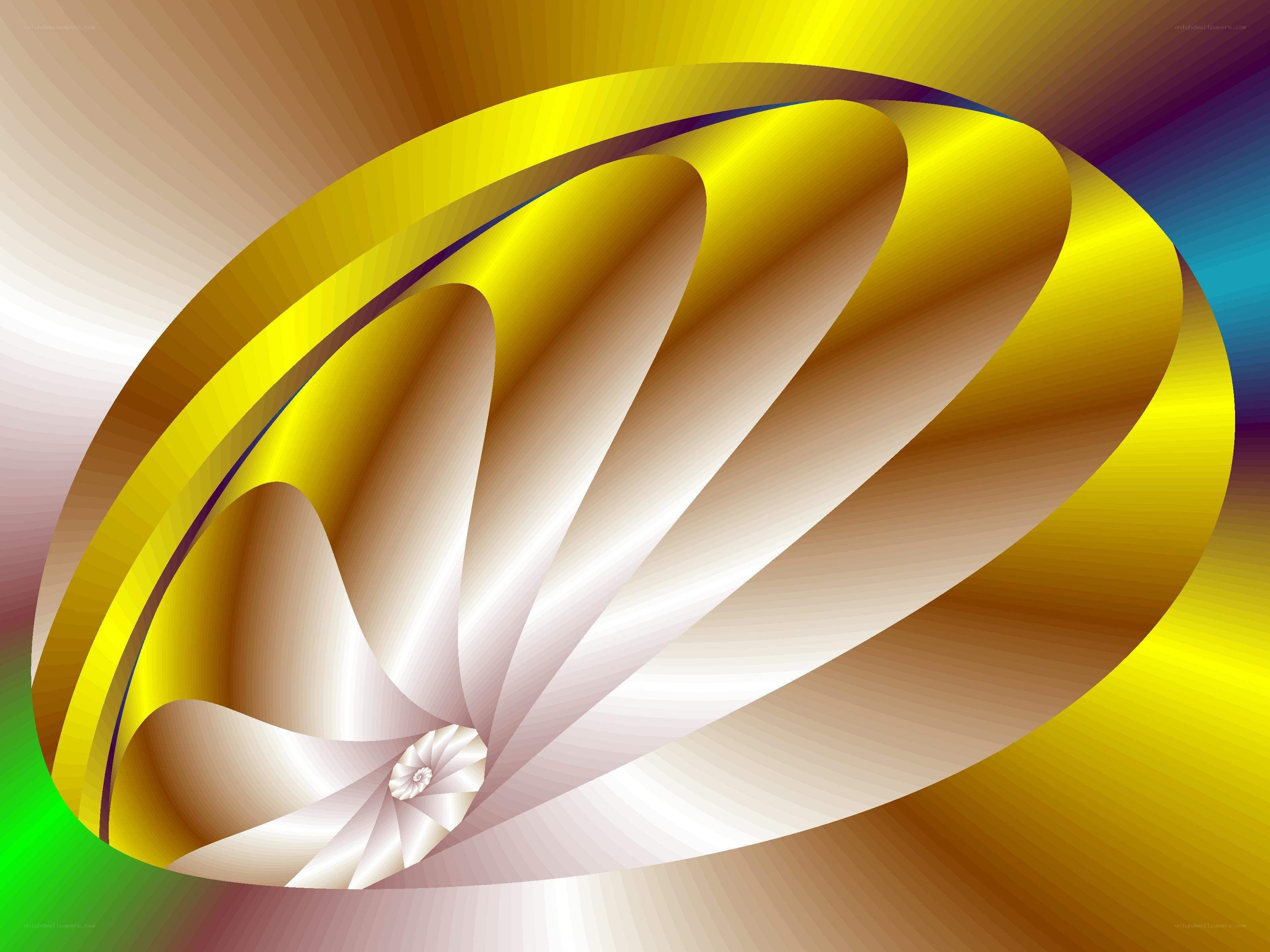 Golden spiral abstract design