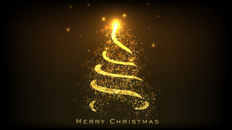 Golden Spiral Christmas Tree — Gold