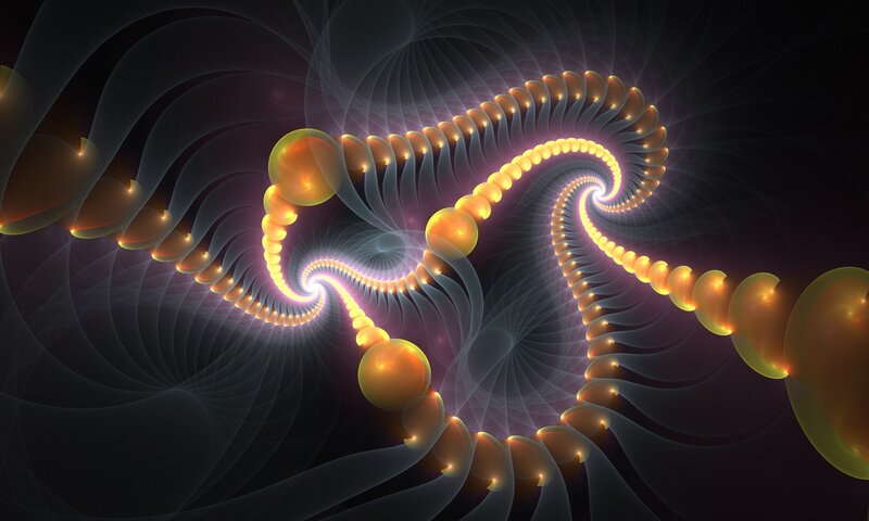 Golden spiral fractal art