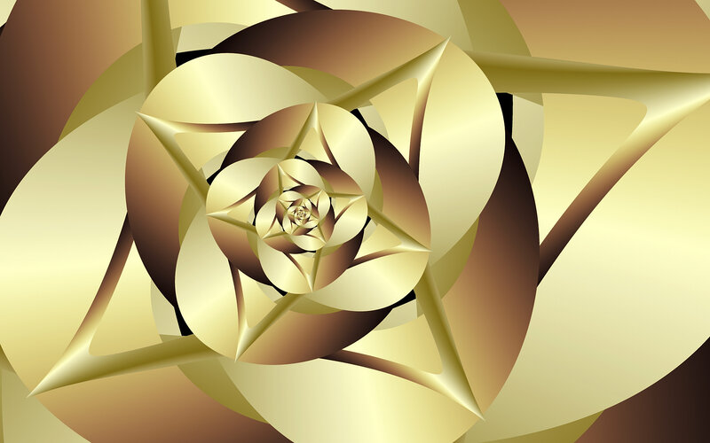 golden spiral fractal design