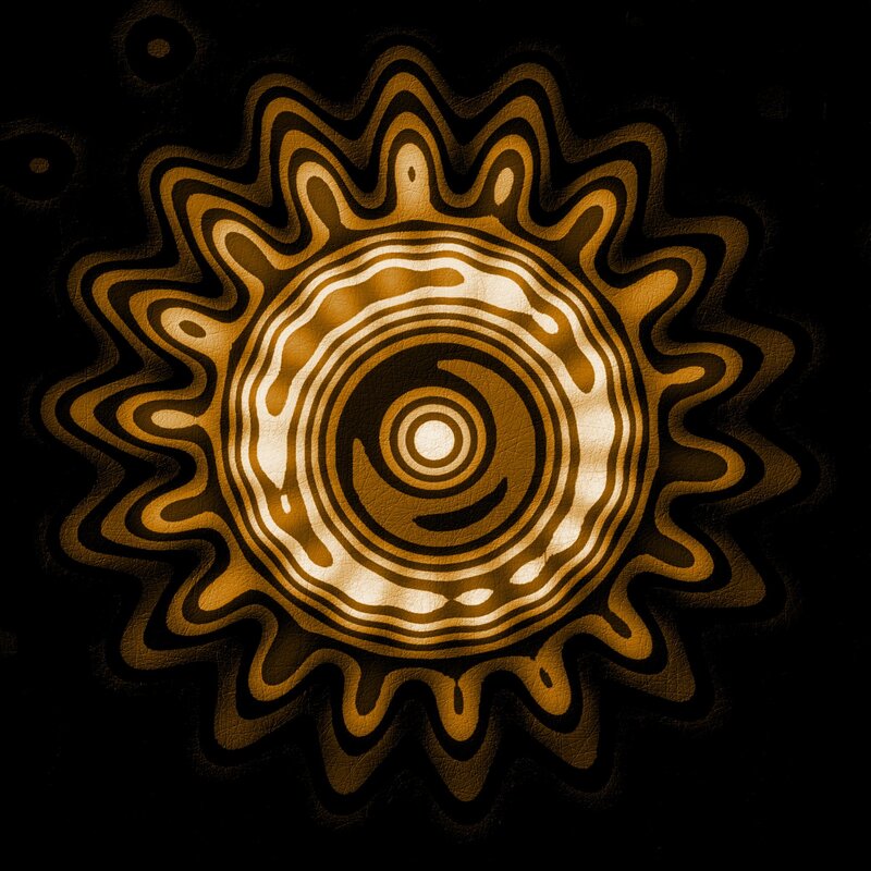Golden spiral sun design