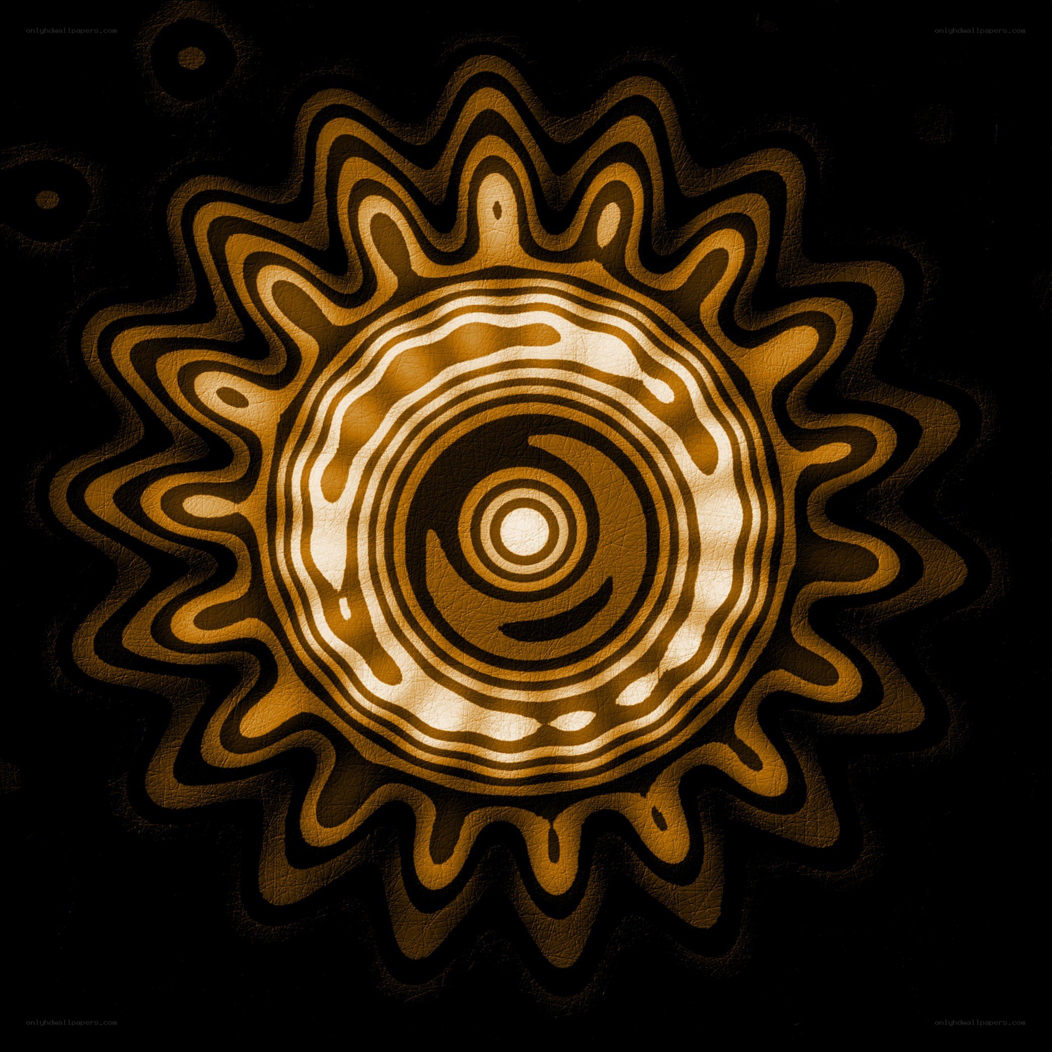 Golden spiral sun design