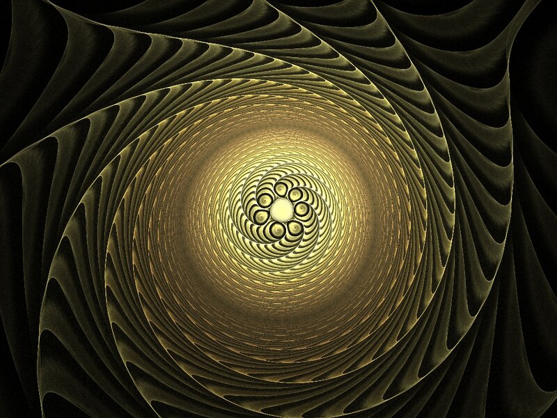 Golden Spiral Tunnel — Gold, Hypnotic