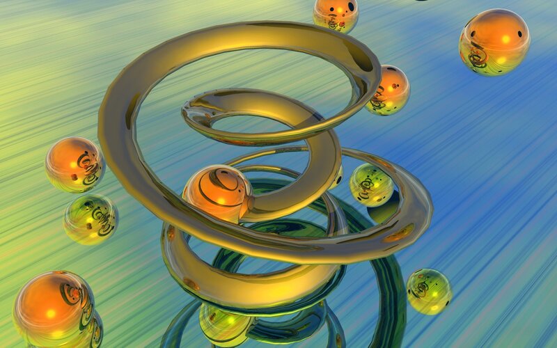 Golden Spiral with Spheres