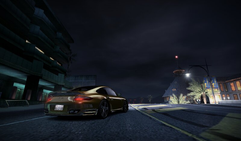 Golden Sports Car — Black
