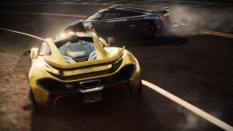 Golden Sports Car Chase