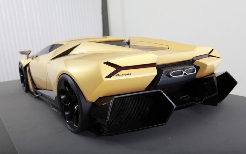 Golden Sports Car Model — Gold