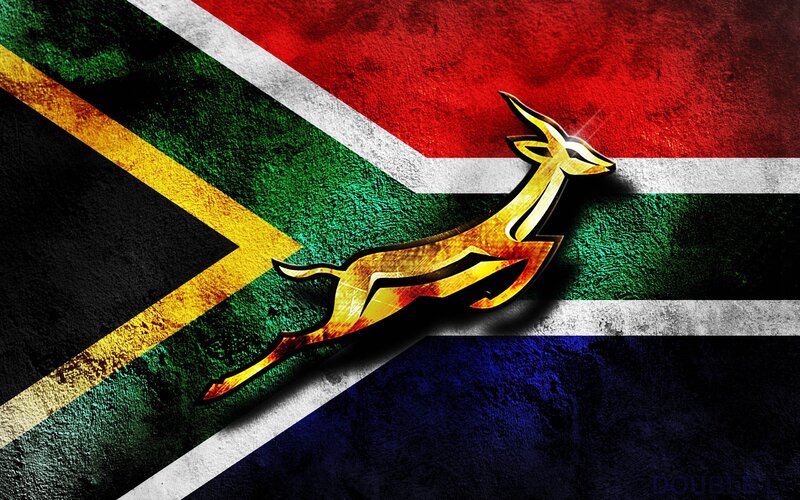 Golden Springbok Logo — Red