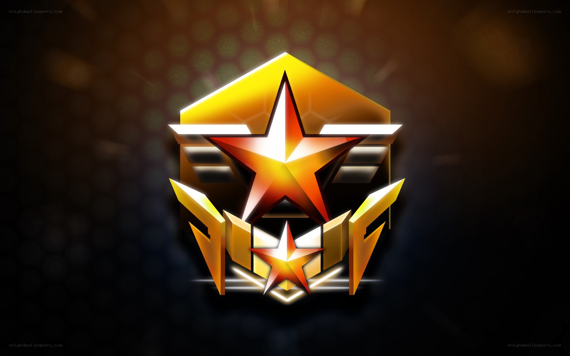 golden star emblem logo
