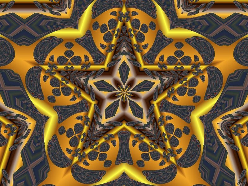 Golden star fractal pattern