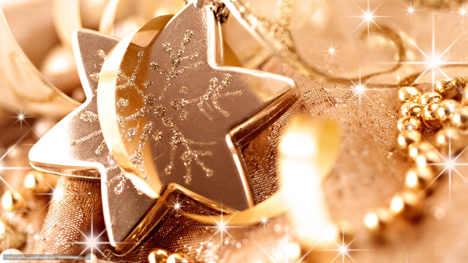 Golden star holiday decoration